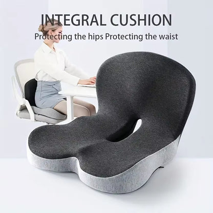 Ergonomic Seat Cushion with Backrest,Soft, Supportive, and Washable Office Chair Pad for Hip and Waist Comfort, Ideal for Long S